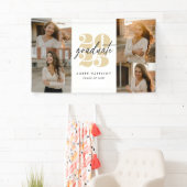 Modern minimalistisch stijgend Afstudeerder | Goud Spandoek (Insitu)