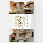 Modern minimalistisch stijgend Afstudeerder | Goud Spandoek (Verticaal)