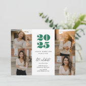 Modern minimalistisch stijgend Afstudeerder | Groe Kaart (Staand voorkant)