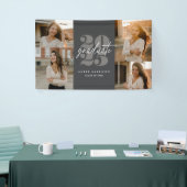 Modern minimalistisch stijgend Afstudeerder | Hout Spandoek (Beurs)