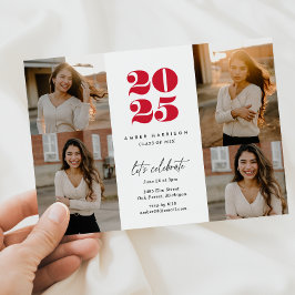 Modern minimalistisch stijgend Afstudeerder | Rood Kaart