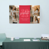 Modern minimalistisch stijgend Afstudeerder | Rood Spandoek (Beurs)