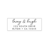 Modern minimalistisch | Stijlvol adres voor bruilo Zelfinktende Stempel (Design)