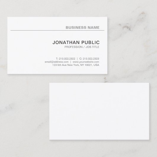 Modern minimalistisch stijlvol design bedrijf rend visitekaartje (Voorkant / Achterkant)