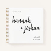 Modern minimalistisch | Stijlvol script Simple Wed Notitieboek (Voorkant)