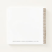 Modern minimalistisch | Stijlvol script Simple Wed Notitieboek (Achterkant)