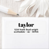 Modern minimalistisch stijlvol trendy retouradres etiket (Insitu)