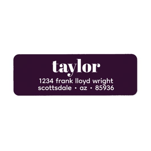 Modern minimalistisch stijlvol trendy retouradres etiket (Voorkant)