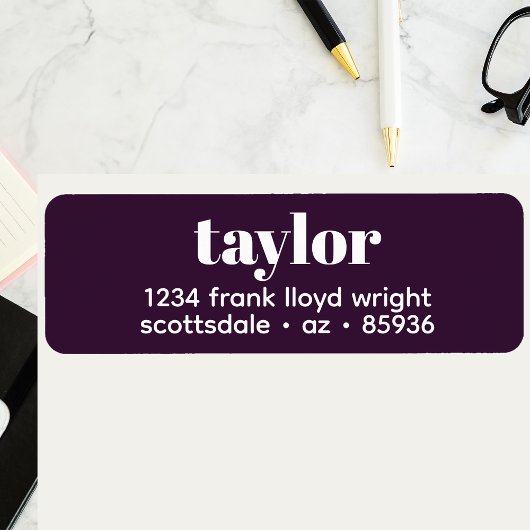 Modern minimalistisch stijlvol trendy retouradres etiket