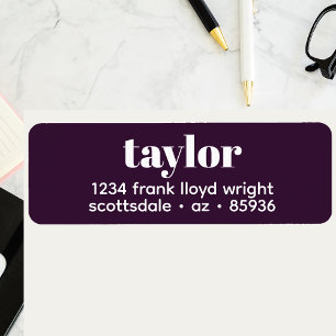 Modern minimalistisch stijlvol trendy retouradres etiket