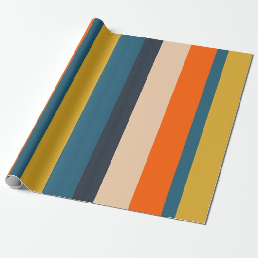  modern minimalistisch streeppatroon cadeaupapier (Uitgerold)
