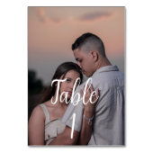 modern minimalistisch tabelnummer voor huwelijksfo kaart (Voorkant)
