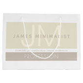 Modern Minimalistisch | Taupe aardetinten Groot Cadeauzakje (Achterkant)