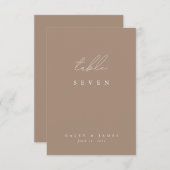 Modern minimalistisch Taupe-getal voor wit en most (Voorkant / Achterkant)