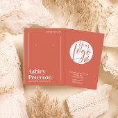 Modern minimalistisch terracotta font earing visitekaartje