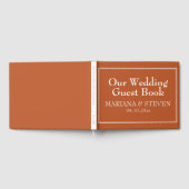 Modern minimalistisch terracotta gastenboek (Volledig)