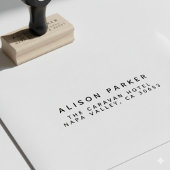 Modern minimalistisch terugkeeradres Rubber Stamp Rubberstempel