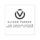 Modern minimalistisch terugkeeradres Rubber Stamp Zelfinktende Stempel (Design)