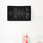 Modern Minimalistisch "The Bar" Trouwmenu Bord Spandoek (Insitu)