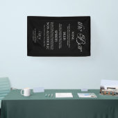Modern Minimalistisch "The Bar" Trouwmenu Bord Spandoek (Beurs)