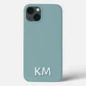 Modern minimalistisch Tonal Monogram Case-Mate iPhone Case (Achterkant)
