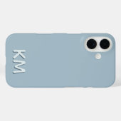 Modern minimalistisch Tonal Monogram Case-Mate iPhone Case (Achterkant (horizontaal))