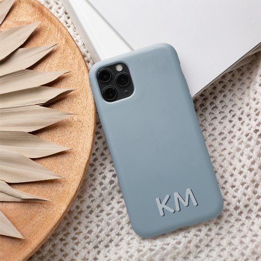 Modern minimalistisch Tonal Monogram Case-Mate iPhone Case