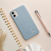 Modern minimalistisch Tonal Monogram iPhone Hoesje