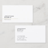 Modern minimalistisch traditioneel grafisch goud visitekaartje (Voorkant / Achterkant)