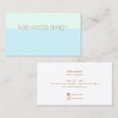 Modern minimalistisch transparant lichtblauw visitekaartje (Voorkant / Achterkant)