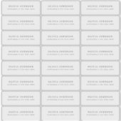 modern minimalistisch transparant retouradreslabel sticker (Voorkant)