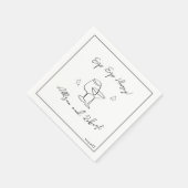 Modern minimalistisch Trendy Cocktail Sip Hooray Servet (Hoek)