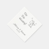 Modern minimalistisch Trendy Cocktail Sip Hooray Servet (Hoek)