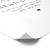 Modern Minimalistisch Trouw Bloemblaadjes Werp Afs Poster (Hoek)