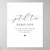Modern Minimalistisch Trouw Bloemblaadjes Werp Afs Poster (Voorkant)