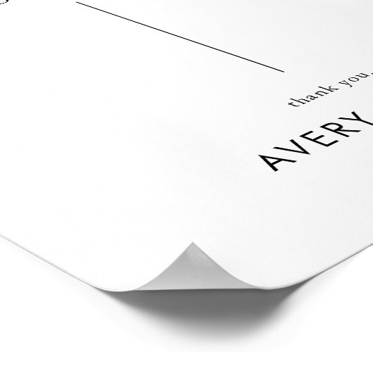 Modern Minimalistisch Trouw Gastboek Bord Poster (Hoek)