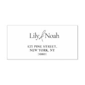 Modern minimalistisch trouwadres  zelfinktende stempel (Design)