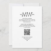 Modern Minimalistisch Trouwmonogram Wit Save The Date (Achterkant)