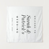 Modern Minimalistisch Trouwontvangstbord Wandkleed (Voorkant (horizontaal))