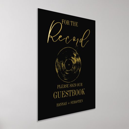 Modern minimalistisch trouwrecord gastenboek (Laagn)