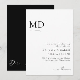 Modern Minimalistisch Typografie MD Afstuderen Kaart