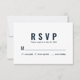 Modern + minimalistisch Typografie Weddenschap RSV RSVP Kaartje