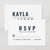 Modern + minimalistisch Typografie Weddenschap RSV RSVP Kaartje (Voorkant / Achterkant)