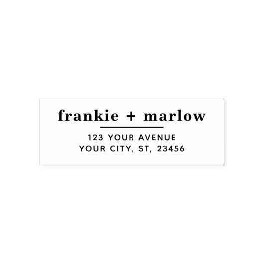 Modern minimalistisch Typografiesvouwadres Zelfinktende Stempel (Design)