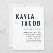 Modern + Minimalistisch uitnodigen voor een Typogr Kaart (Voorkant)