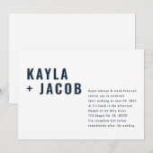 Modern + Minimalistisch uitnodigen voor een Typogr Kaart (Voorkant / Achterkant)