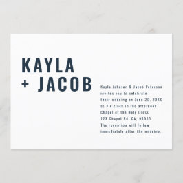 Modern + Minimalistisch uitnodigen voor een Typogr Kaart