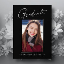 Modern minimalistisch uniek inktscript Afstuderen 