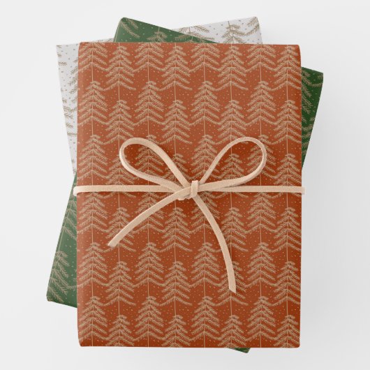 Modern minimalistisch vakantiepatroon inpakpapier vel (In situ)