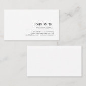 Modern minimalistisch vakgebied visitekaartje (Voorkant / Achterkant)